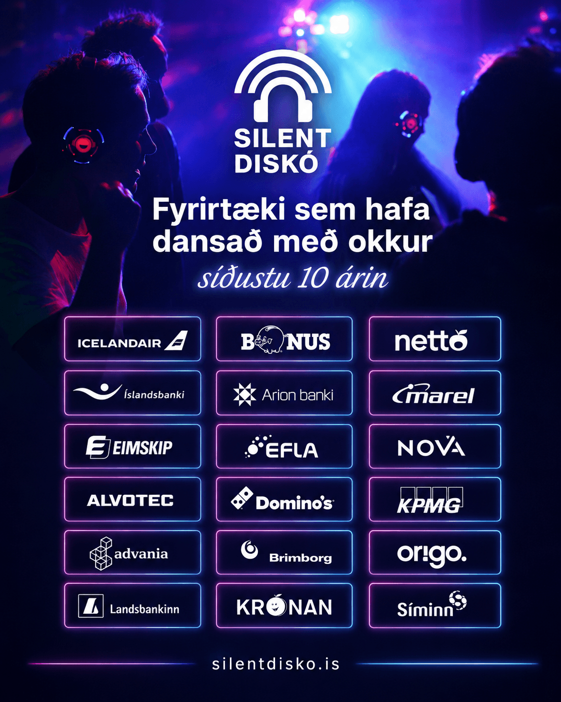 Mynd úr myndasafni Silent Diskó
